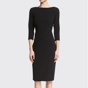 Thoery sheath dress, boatneck, 3/4-sleeve, sz 2